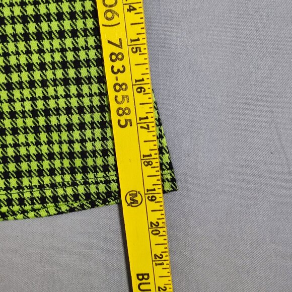 Bershka romper women's size XS green and black colour houndstooth pattern - Picture 10 of 11